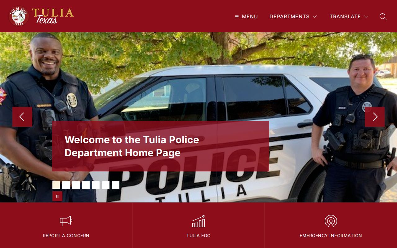 Swisher County Tulia warrant records: Tulia Police Department contact page