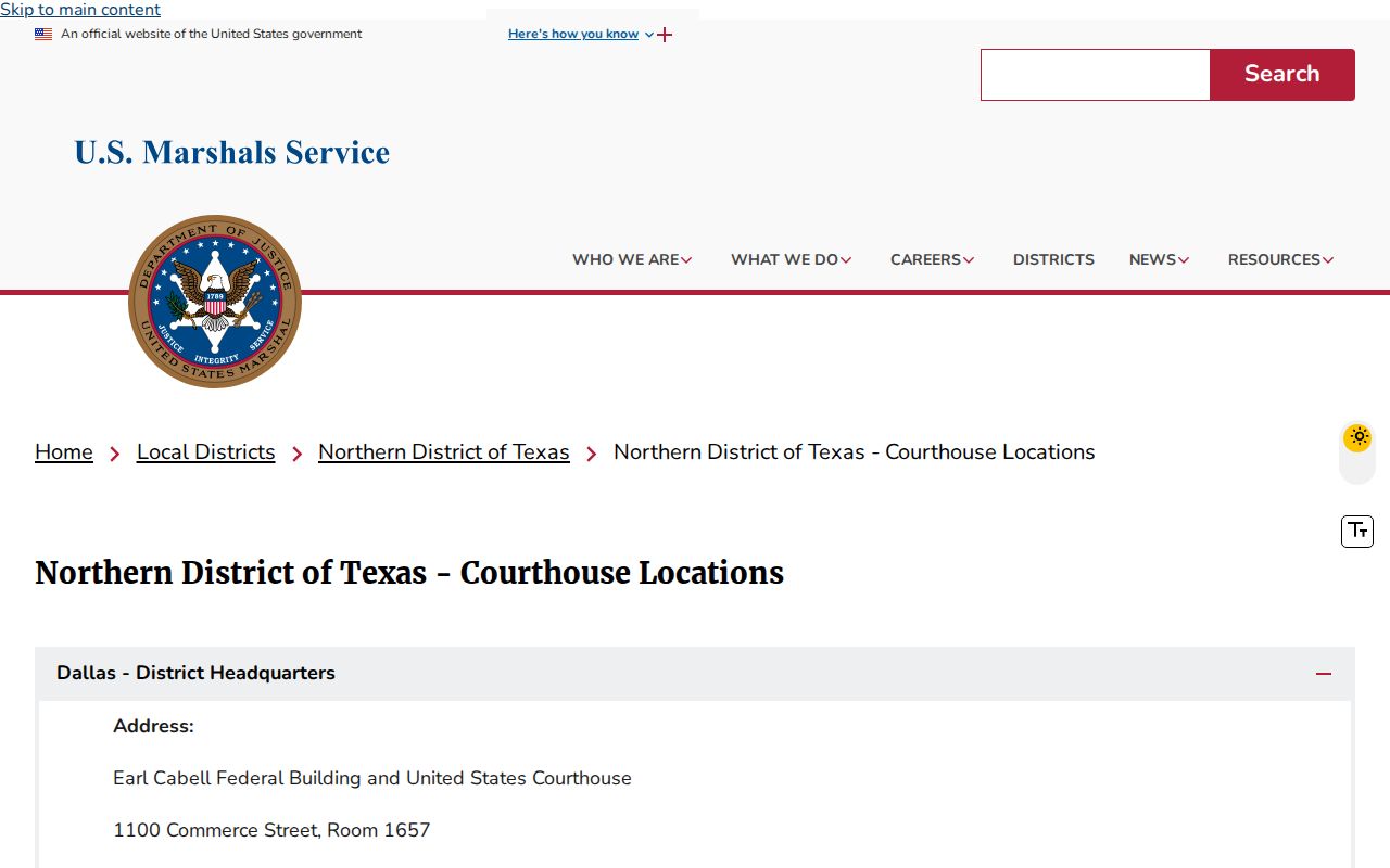 Swisher County arrest warrant records: U.S. Marshals Amarillo contact page