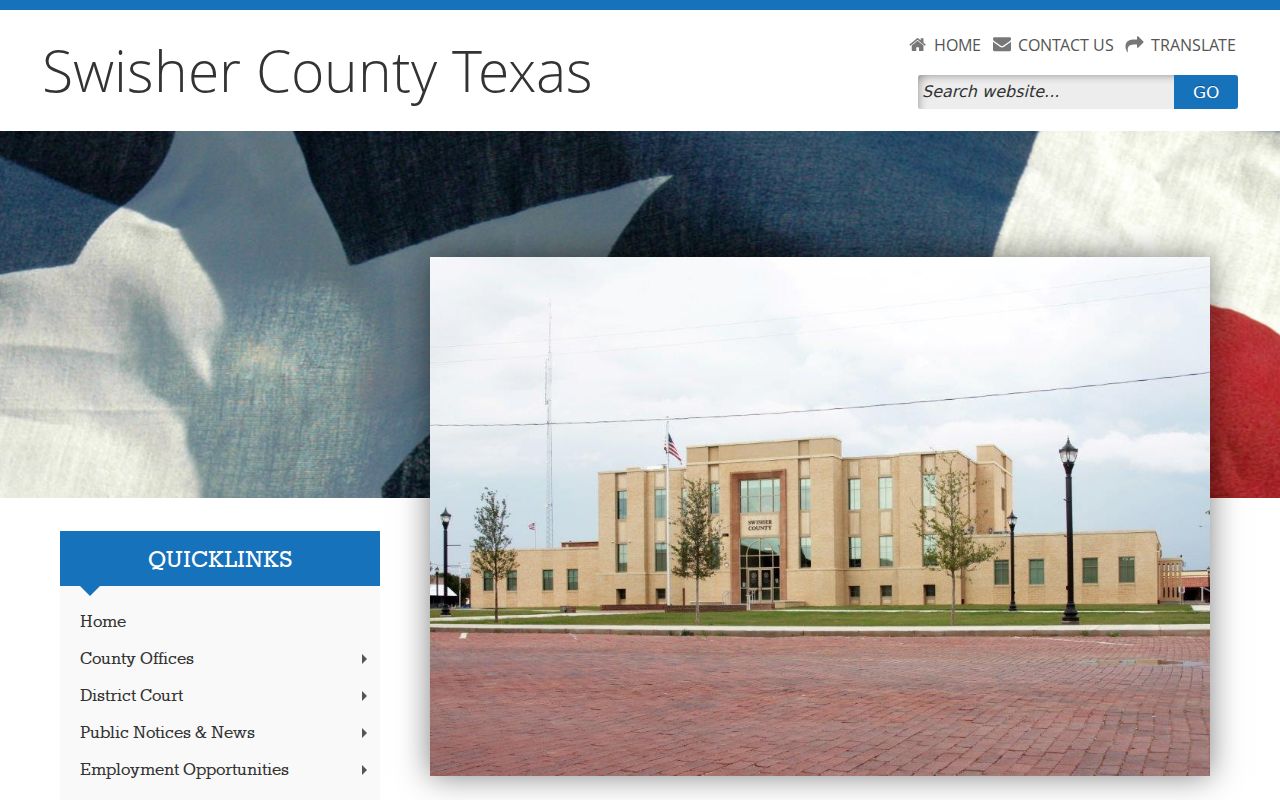 Swisher County warrant records: official county home and courthouse contact layout